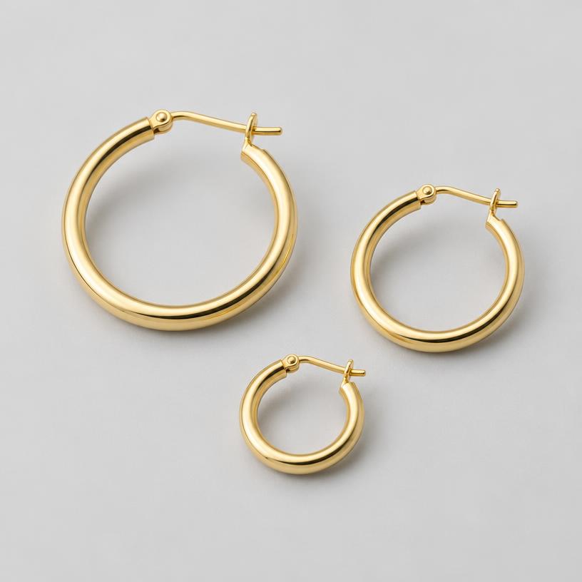 Gold hoop set